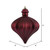Vickerman N175821D 6" Berry Red Matte Onion Drop 4/Bg