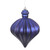 Vickerman N175822D 6" Cobalt Blue Matte Onion Drop 4/Bg