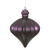 Vickerman N175826D - 6 inch Plum Matte Onion Christmas Ornament - 4 Pack