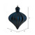 Vickerman N175831D - 6 inch Midnight Blue Matte Onion Christmas Ornament - 4 Pack