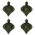 Vickerman N175864D - 6 inch Moss Green Matte Onion Christmas Ornament - 4 Pack
