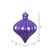 Vickerman N175866D - 6 inch Purple Matte Onion Christmas Ornament - 4 Pack