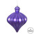 Vickerman N175866D - 6 inch Purple Matte Onion Christmas Ornament - 4 Pack
