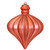 Vickerman N175871D - 6 inch Coral Matte Onion Christmas Ornament - 4 Pack