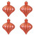 Vickerman N175871D - 6 inch Coral Matte Onion Christmas Ornament - 4 Pack