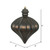 Vickerman N175875D - 6 inch Chocolate Matte Onion Christmas Ornament - 4 Pack