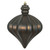 Vickerman N175875D - 6 inch Chocolate Matte Onion Christmas Ornament - 4 Pack
