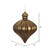 Vickerman N175876D - 6 inch Mocha Matte Onion Christmas Ornament - 4 Pack