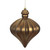 Vickerman N175876D - 6 inch Mocha Matte Onion Christmas Ornament - 4 Pack