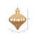 Vickerman N175880D - 6 inch Cafe Latte Matte Onion Christmas Ornament - 4 Pack