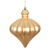 Vickerman N175880D - 6 inch Cafe Latte Matte Onion Christmas Ornament - 4 Pack