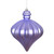 Vickerman N175886D - 6 inch Lavender Matte Onion Christmas Ornament - 4 Pack