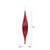 Vickerman N176619 - 13 inch Wine Shiny Teardrop Christmas Ornament - 2 Pack