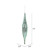 Vickerman N176632 13" Baby Blue Mercury Rain Drop 2/Bg