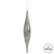 Vickerman N176687 - 13 inch Pewter Shiny Teardrop Christmas Ornament - 2 Pack