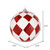 Vickerman N180503 4.75" Red Ball White Diamond Glitt 4/Box