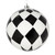 Vickerman N180517 4.75" Black Ball White Diamond Glitt 4Bx