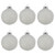 Vickerman N185111 4" White Ice Ball 6/Bag