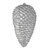  Vickerman N187307D 10" Silver Matte Glitter Pinecone 2/Box 