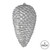  Vickerman N187307D 10" Silver Matte Glitter Pinecone 2/Box 