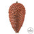  Vickerman N187371D 10" Coral Matte Glitter Pinecone 2/Bx 