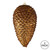 Vickerman N187376D 10" Mocha Matte Glitter Pinecone 2/Box