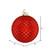 Vickerman N188503D 4" Red Durian Glitter Ball 6/Bag