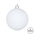 Vickerman N188511D - 4 inch White Glitter Ball Christmas Ornament - 6 Pack
