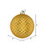 Vickerman N188537D - 4 inch Honey Gold Glitter Ball Christmas Ornament - 6 Pack