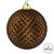 Vickerman N188575D 4" Chocolate Durian Glitter Ball 6/Bag