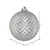Vickerman N188707D 6" Silver Durian Glitt Ball Orn Dril 4Bg