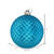 Vickerman N188712D 6" Turq Durian Glitt Ball Orn Drill 4/Bg