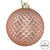 Vickerman N188758D - 6 inch Rose Gold Glitter Ball Christmas Ornament - 4 Pack