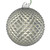 Vickerman N188787D - 6 inch Pewter Glitter Ball Christmas Ornament - 4 Pack
