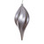 Vickerman N189507DCV - 8 inch Silver Candy Teardrop Outdoor Christmas Ornament - 3 Pack