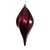 Vickerman N189565DCV - 8 inch Burgundy Candy Teardrop Outdoor Christmas Ornament - 3 Pack