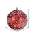 Vickerman N190303D 6" Red Glitter Hail Ball 4/Bag