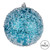 Vickerman N190312D - 6 inch Turquoise Glitter Ball Christmas Ornament - 4 Pack