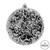 Vickerman N190317D 6" Black Glitter Hail Ball 4/Bag
