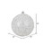Vickerman N190511D 10" White Glitter Hail Ball