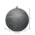 Vickerman N592087DG 8" Pewter Glitter Ball Drilled Cap