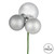 Vickerman N193007 18" Silver Ornament Pick 4/Bg