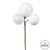 Vickerman N193011 - 18 inch White 4-Finish Ball Christmas Ornament - 4 Pack