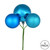 Vickerman N193012 - 18 inch Turquoise 4-Finish Ball Christmas Ornament - 4 Pack