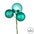 Vickerman N193042 - 18 inch Teal 4-Finish Ball Christmas Ornament - 4 Pack