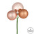 Vickerman N193058 - 18 inch Rose Gold 4-Finish Ball Christmas Ornament - 4 Pack