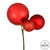 Vickerman N193103 18" Red Ornament Pick 3/Bg