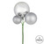 Vickerman N193107 18" Silver Ornament Pick 3/Bg
