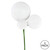 Vickerman N193111 18" White Ornament Pick 3/Bg