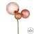 Vickerman N193158 - 18 inch Rose Gold 4-Finish Ball Christmas Ornament - 3 Pack